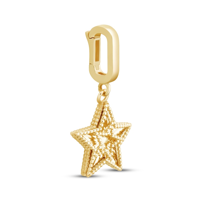 Main Image 2 of Charmed Memories Starburst Beaded Star Charm 10K Yellow Gold