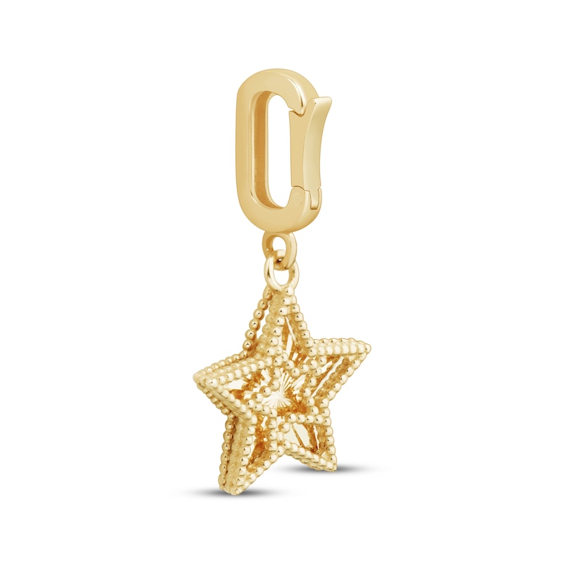 Main Image 3 of Charmed Memories Starburst Beaded Star Charm 10K Yellow Gold