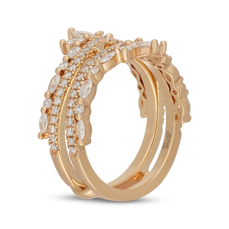 Main Image 2 of Neil Lane Artistry Pear, Marquise & Round-Cut Lab-Grown Diamond Enhancer Ring 1 ct tw 14K Yellow Gold