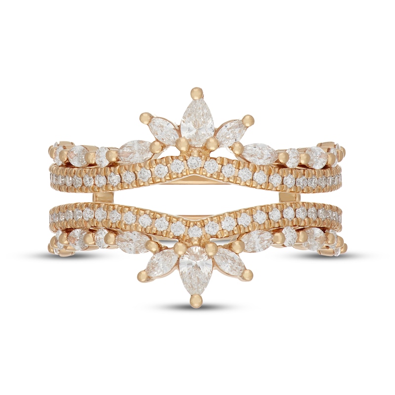 Main Image 3 of Neil Lane Artistry Pear, Marquise & Round-Cut Lab-Grown Diamond Enhancer Ring 1 ct tw 14K Yellow Gold