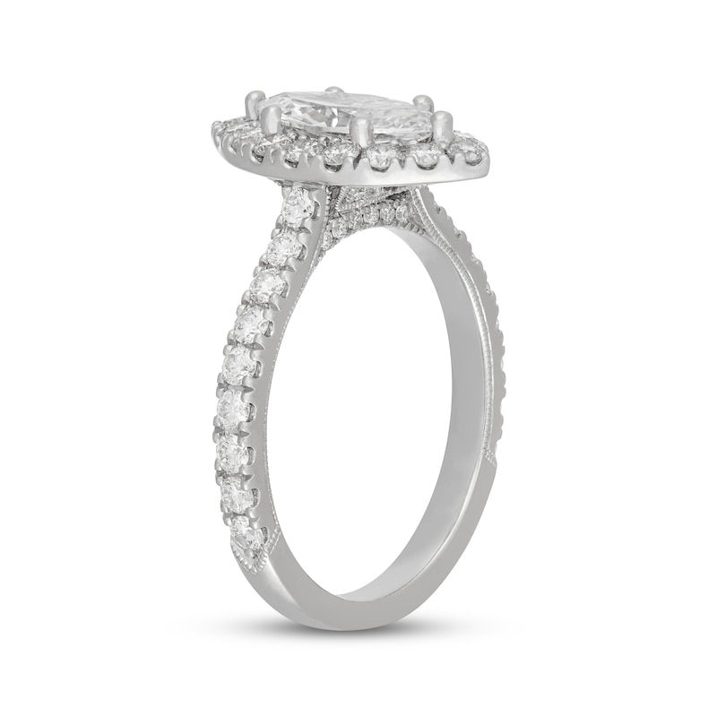Main Image 2 of Neil Lane Artistry Marquise-Cut Lab-Created Diamond Halo Engagement Ring 2 ct tw 14K White Gold