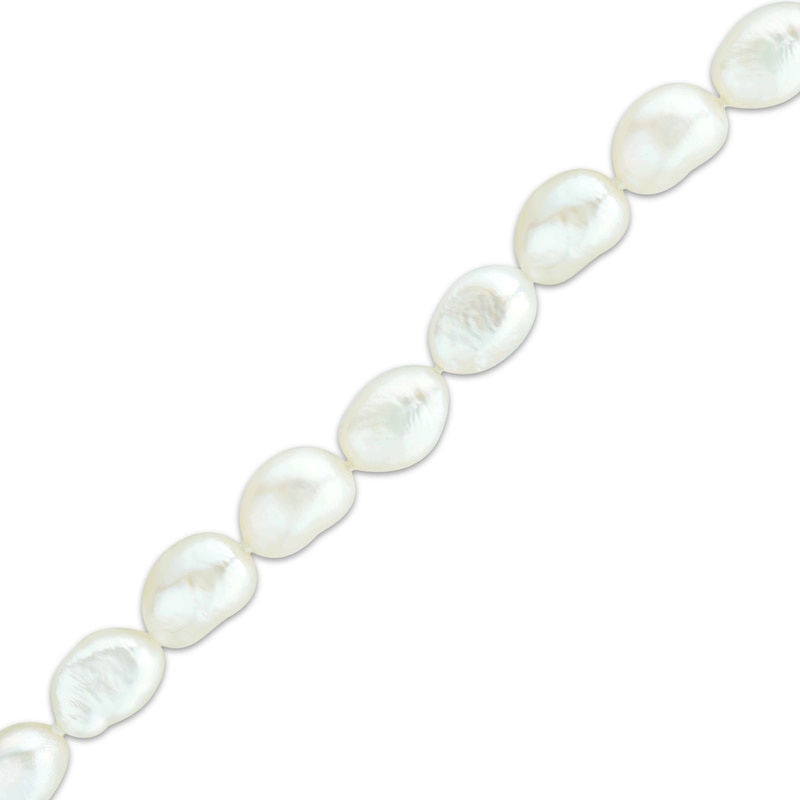 Main Image 2 of Baroque Cultured Pearl Necklace 14K Yellow Gold 18&quot;