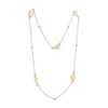 Thumbnail Image 3 of Children's Cross & Virgin Mary Charm Necklace Hollow 14K Tri-Tone Gold 14"