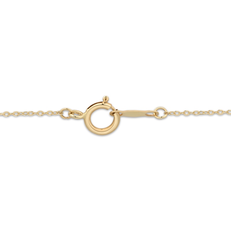 Main Image 4 of Children's Cross & Virgin Mary Charm Necklace Hollow 14K Tri-Tone Gold 14"