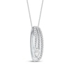Thumbnail Image 2 of Pear-Shaped Diamond Three-Row Loop Necklace 1 ct tw 10K White Gold 18"