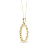 Thumbnail Image 2 of Diamond Circle Necklace 1/4 ct tw 10K Yellow Gold 18"