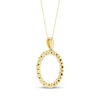 Thumbnail Image 3 of Diamond Circle Necklace 1/4 ct tw 10K Yellow Gold 18"