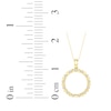 Thumbnail Image 7 of Diamond Circle Necklace 1/4 ct tw 10K Yellow Gold 18"