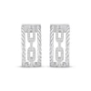 Thumbnail Image 2 of White Lab-Created Sapphire Three-Row Hoop Earrings Sterling Silver