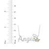 Thumbnail Image 2 of Diamond "Angel" with Crown & Halo Necklace 1/20 ct tw 10K Two-Tone Gold 18"