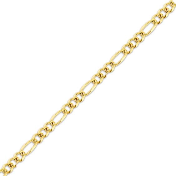 5.7mm Diamond-Cut Figaro Chain Necklace Solid 10K Yellow Gold 20"