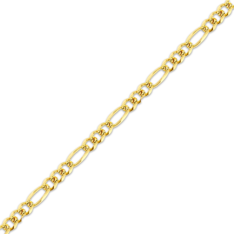 Main Image 1 of 5.7mm Diamond-Cut Figaro Chain Necklace Solid 10K Yellow Gold 20"