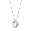 Thumbnail Image 2 of Lab-Grown Diamond Circle Necklace 1/4 ct tw Sterling Silver 18"