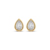 Thumbnail Image 2 of Radiant Reflections Diamond Solitaire Teardrop Frame Stud Earrings 1/8 ct tw 10K Yellow Gold (J/I3)