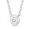 Thumbnail Image 2 of Round-Cut Diamond Solitaire Necklace 1/5 ct tw 10K White Gold 18" (I/I2)