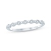 Thumbnail Image 1 of Now + Forever Diamond Milgrain Anniversary Ring 1/20 ct tw 10K White Gold