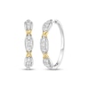 Thumbnail Image 1 of KAY Lab-Grown Diamonds Hoop Earrings 2 ct tw 10K Two-Tone Gold