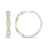 Thumbnail Image 3 of KAY Lab-Grown Diamonds Hoop Earrings 2 ct tw 10K Two-Tone Gold