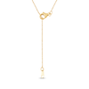 Thumbnail Image 4 of Closer Together Lab-Grown Diamond Halo Smile Necklace 3/4 ct tw 10K Two-Tone Gold 17"