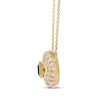 Thumbnail Image 2 of Le Vian Blue Sapphire Evil Eye Necklace 1 ct tw Diamonds 14K Honey Gold 20"