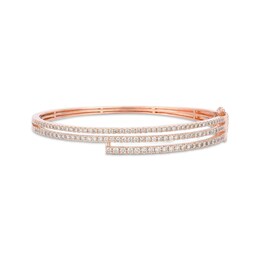 Le Vian Good Karma Diamond Bypass Bangle Bracelet 2-1/8 ct tw 14K Strawberry Gold 6.75"