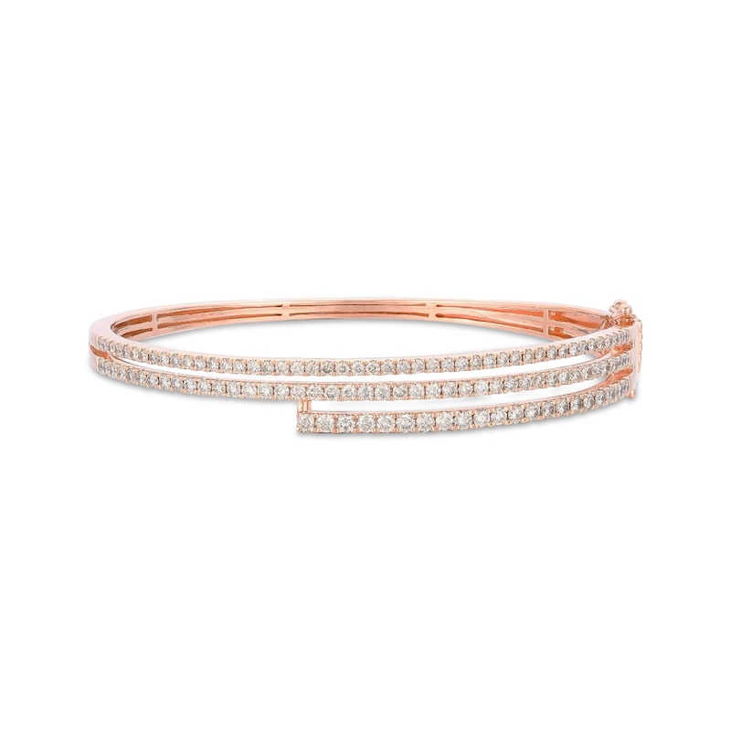 Main Image 1 of Le Vian Good Karma Diamond Bypass Bangle Bracelet 2-1/8 ct tw 14K Strawberry Gold 6.75"
