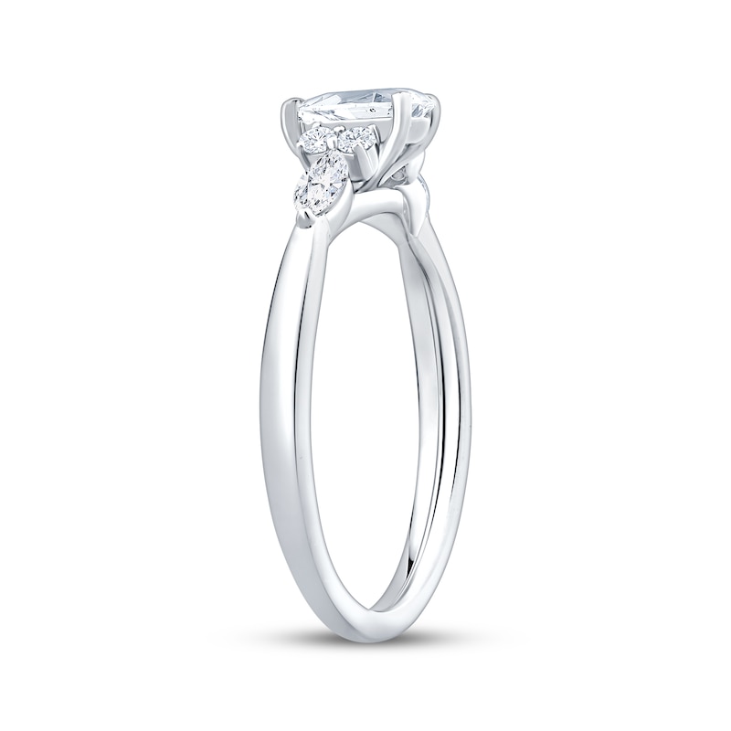 Main Image 2 of Now + Forever Lab-Grown Diamonds Pear-Shaped Engagement Ring 3/4 ct tw 14K White Gold
