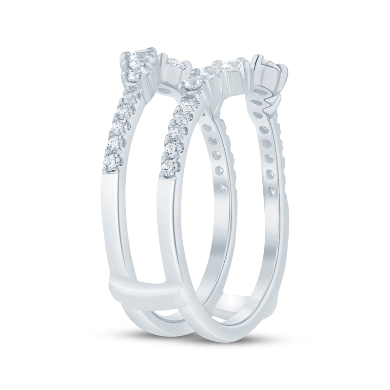 Main Image 2 of Now + Forever Lab-Grown Diamonds Graduated Open Enhancer Ring 1/2 ct tw 14K White Gold