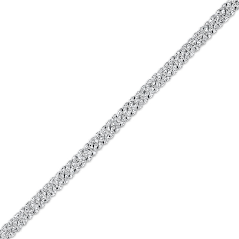Main Image 2 of KAY Lab-Grown Diamonds Curb Chain Bracelet 1 ct tw Sterling Silver 7.25"