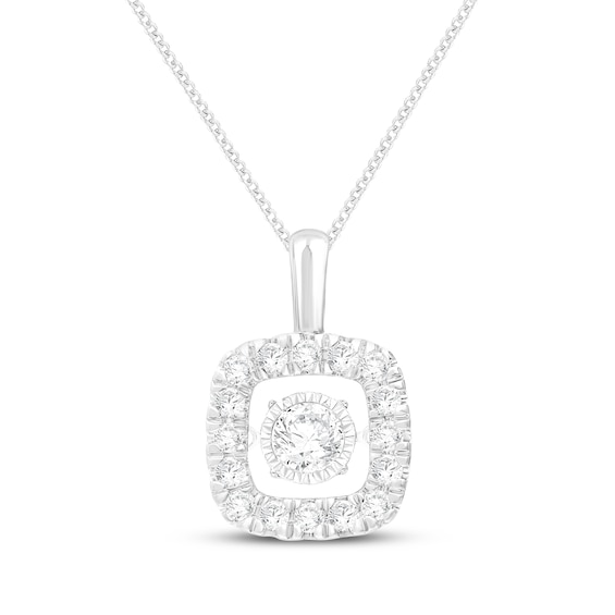 Unstoppable Love Lab-Grown Diamond Necklace 1 ct tw 14K White Gold 19"