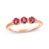 Thumbnail Image 1 of Le Vian Oval-Cut Ruby Ring Diamonds 14K Strawberry Gold