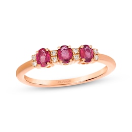 Le Vian Oval-Cut Ruby Ring Diamonds 14K Strawberry Gold