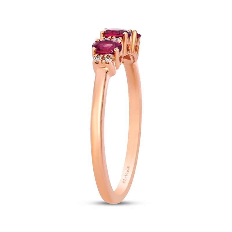 Main Image 2 of Le Vian Oval-Cut Ruby Ring Diamonds 14K Strawberry Gold