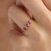 Thumbnail Image 4 of Le Vian Oval-Cut Ruby Ring Diamonds 14K Strawberry Gold