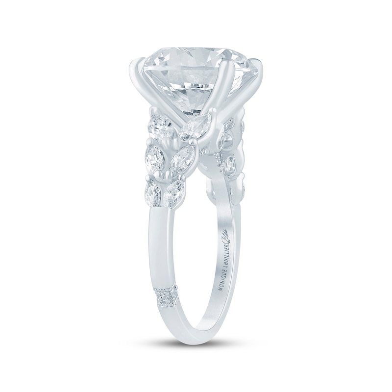 Main Image 2 of Monique Lhuillier Bliss Round-Cut Lab-Grown Diamond Engagement Ring 6-7/8 ct tw 18K White Gold