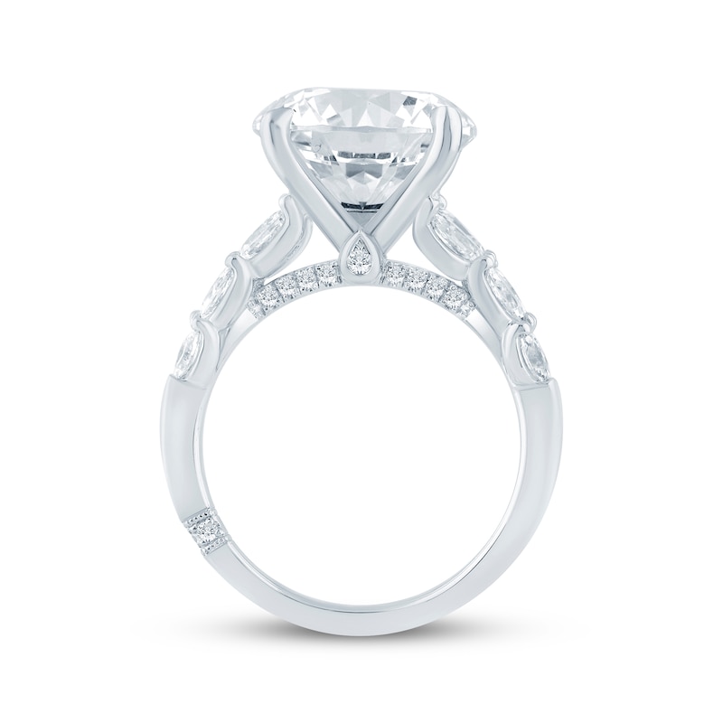 Main Image 3 of Monique Lhuillier Bliss Round-Cut Lab-Grown Diamond Engagement Ring 6-7/8 ct tw 18K White Gold
