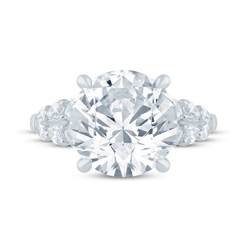 Main Image 4 of Monique Lhuillier Bliss Round-Cut Lab-Grown Diamond Engagement Ring 6-7/8 ct tw 18K White Gold
