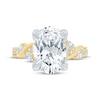 Thumbnail Image 4 of Monique Lhuillier Bliss Oval-Cut Lab-Grown Diamond Engagement Ring 4-3/4 ct tw 18K Two-Tone Gold