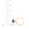 Thumbnail Image 4 of Black Multi-Diamond Hoop Earrings 1/4 ct tw 10K Yellow Gold