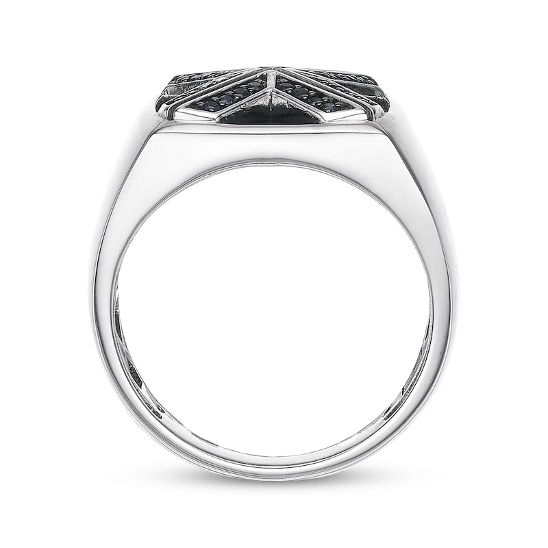 Main Image 3 of Twelve Crowns Men's Cushion-Cut Natural Sodalite & Blue Lab-Created Sapphire Signet Ring Sterling Silver