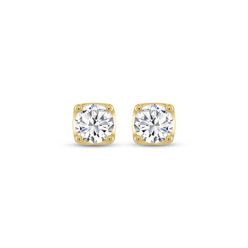 Main Image 2 of THE LEO Legacy Lab-Grown Diamond Round-Cut Solitaire Stud Earrings 1-1/2 ct tw 14K Yellow Gold (F/VS2)