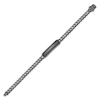 Thumbnail Image 2 of Twelve Crowns Men's Natural Black Spinel ID Bracelet Black Rhodium-Plated Sterling Silver 8.5"