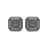 Thumbnail Image 2 of Twelve Crowns Men's Natural Black Spinel Octagon Stud Earrings Black Rhodium-Plated Sterling Silver