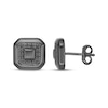 Thumbnail Image 3 of Twelve Crowns Men's Natural Black Spinel Octagon Stud Earrings Black Rhodium-Plated Sterling Silver