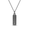 Thumbnail Image 1 of Twelve Crowns Men's Natural Black Spinel Bar Necklace Black Rhodium-Plated Sterling Silver 24"