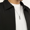 Thumbnail Image 5 of Twelve Crowns Men's Natural Black Spinel Bar Necklace Black Rhodium-Plated Sterling Silver 24"