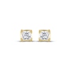 Thumbnail Image 2 of THE LEO Legacy Lab-Grown Diamond Princess-Cut Solitaire Stud Earrings 1/2 ct tw 14K Yellow Gold (F/VS2)