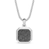 Thumbnail Image 1 of Men's Natural Black Spinel Octagon Necklace Sterling Silver 24"