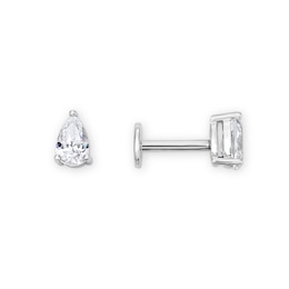 Rocksbox The Tori Pear-Shaped Lab-Grown Diamond Solitaire Stud Earrings 1/3 ct tw Sterling Silver