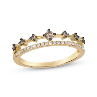 Le Vian Diamond Stackable Double Row Ring 1/4 ct tw 14K Honey Gold